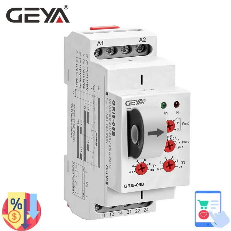 Shelly Relay Module - GEYA GRI8-06 AC DC Current Sensor