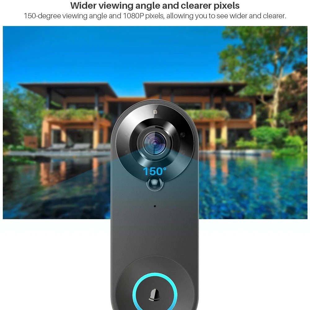 Tuya 1080P Wireless WIFI Doorb - Smart Doorbell Wired review and price