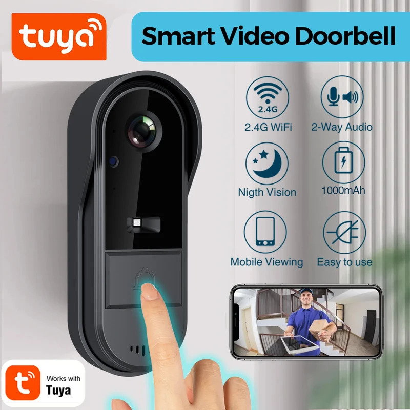 Tuya WiFi doorbell  2-way HD 1 - Smart Doorbell Wired review and price