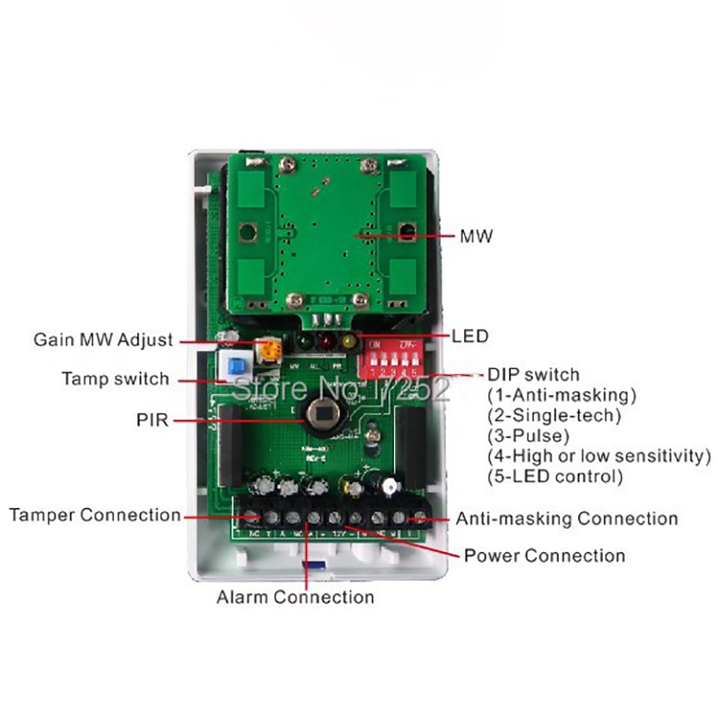 1/3pcs Wired Indoor PIR Microw - Motion Sensor Pir Wired review and price